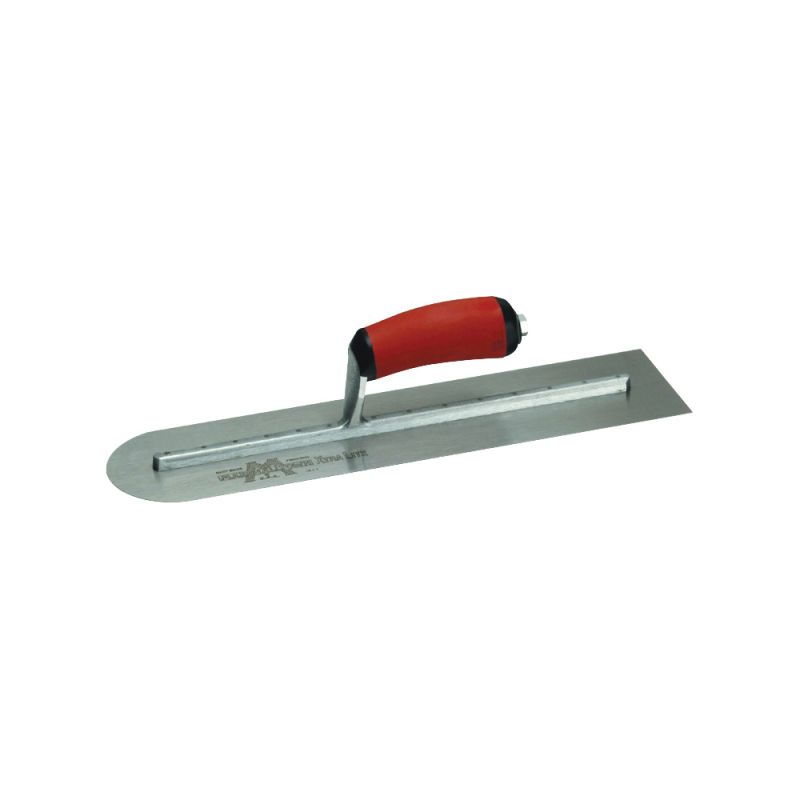 Marshalltown MXS66RED Finishing Trowel, 16 in L Blade, 4 in W Blade, Spring Steel Blade, Front Round End, Curved Handle 16 In