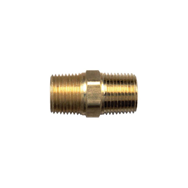 Fairview 122-DP Hex Pipe Nipple, 1/2 in, NPT, Brass, 1200 psi Pressure