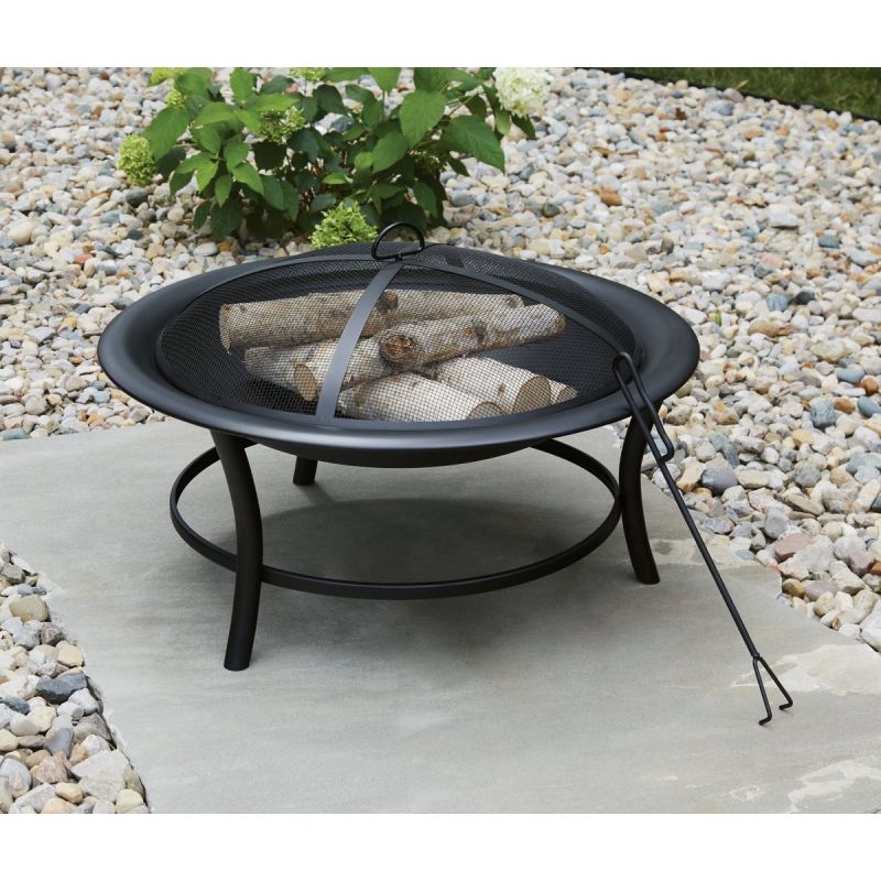 Outdoor Expressions 30 In. Dia. Round Fire Pit Black , Round