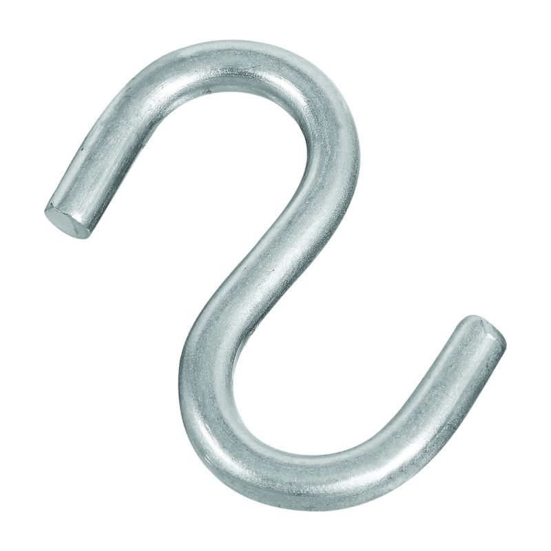 National Hardware N233-544 S-Hook, 135 lb Working Load, 0.26 in Dia Wire, Stainless Steel, Stainless Steel (Pack of 20)