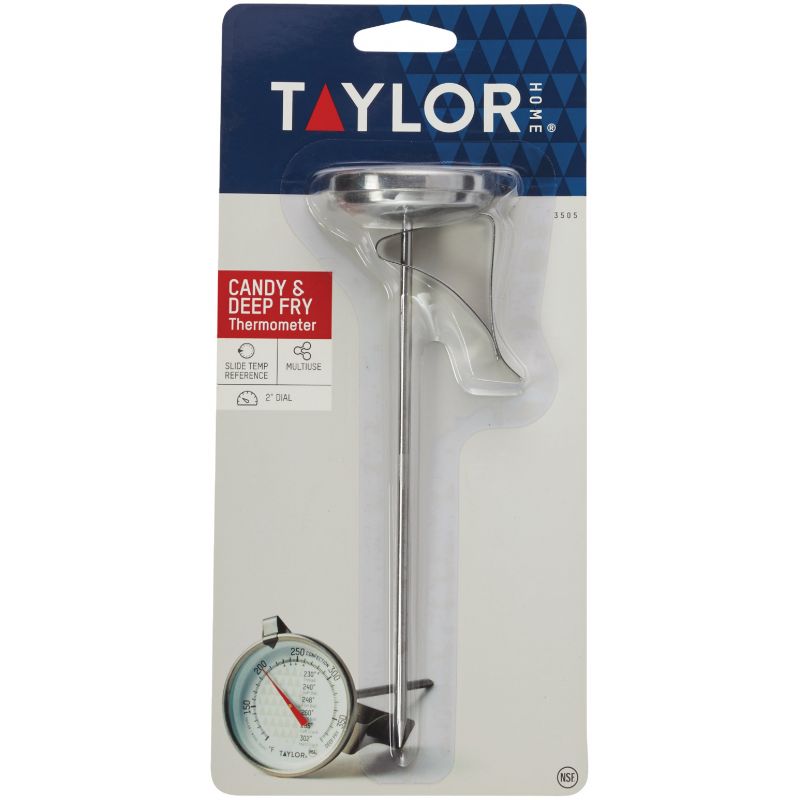 Taylor TruTemp Candy/Deep Fryer Kitchen Thermometer 6&quot; Probe, 2&quot; Dial