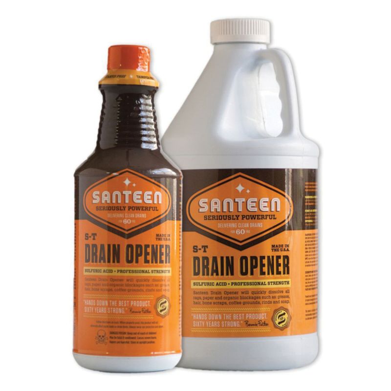 Santeen 200-6 Drain Opener, Liquid, Brown, Distinct, 32 oz Brown (Pack of 6)
