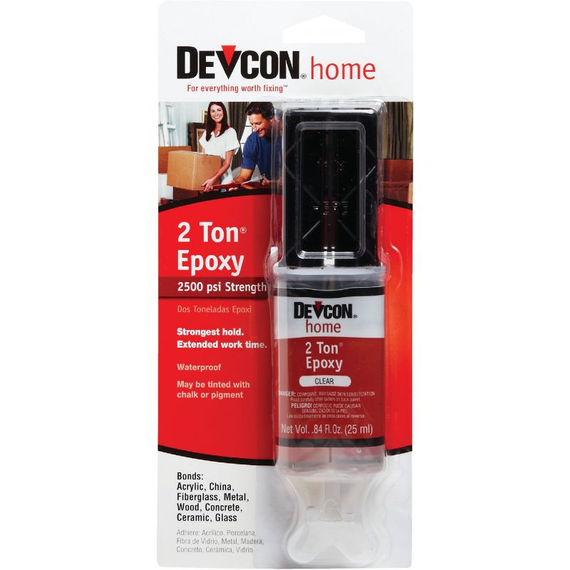 Devcon 2-Ton Epoxy Syringe Clear, 0.84 Oz.