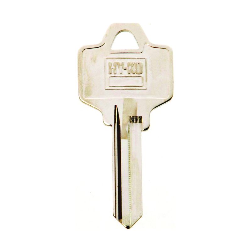 Hy-Ko 11010NA25 Key Blank, Brass, Nickel, For: National Cabinet, House Locks and Padlocks