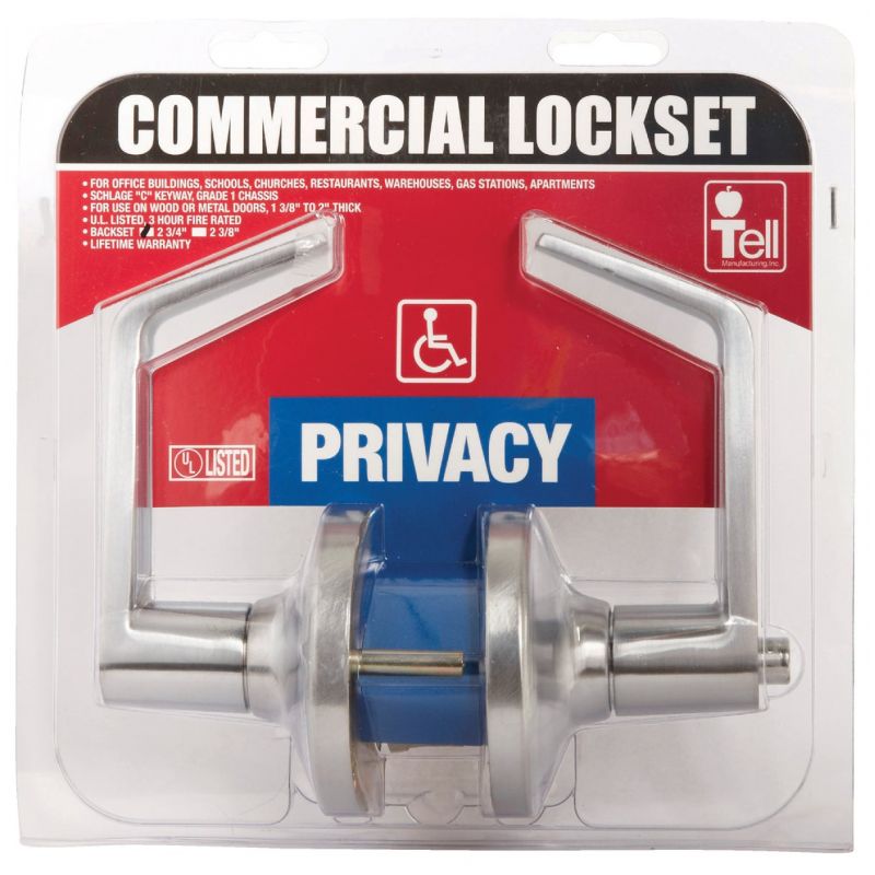 Tell Heavy-Duty Commercial Privacy Lever Lockset
