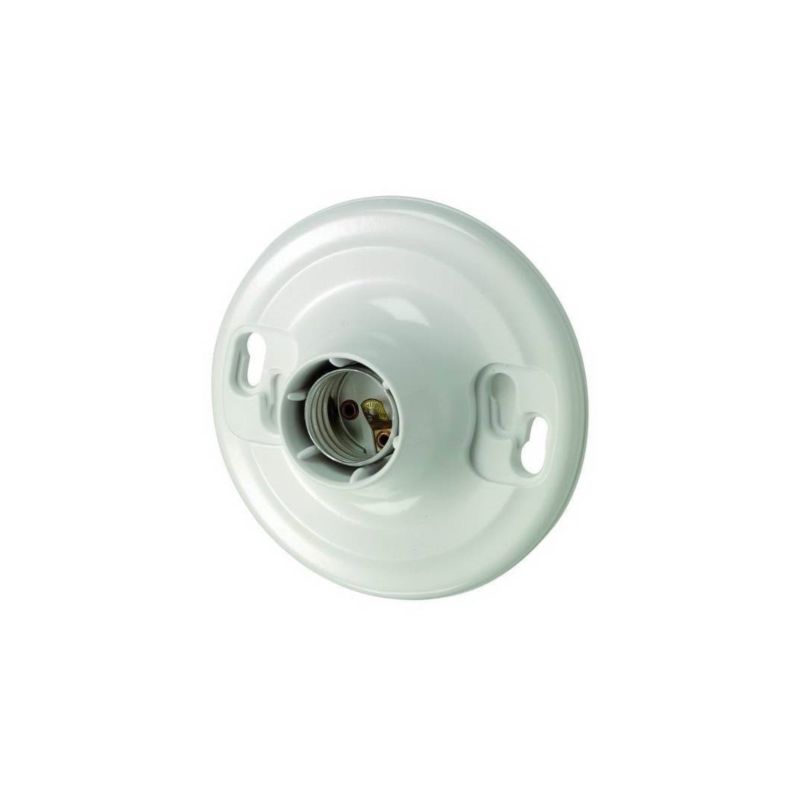 Leviton 8829-CW4 Lamp Holder, 600 V, 660 W, Urea Housing Material, White White