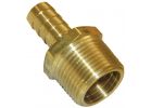 Lasco Brass Hose Barb X Male Pipe Thread Adapter 3/4&quot; MPT X 3/8&quot; Hose Barb