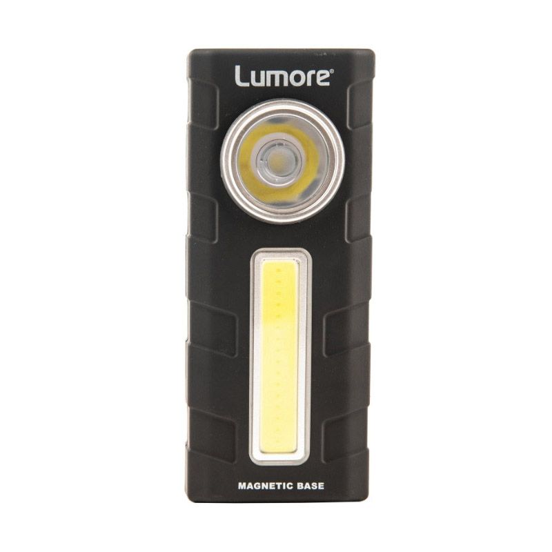 Nebo LUMORE 6883 2-in-1 Work Light with Magnetic Clip Hook, 2-Lamp, LED Lamp, 300, 250 Lumens, Black Black