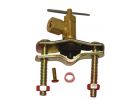 Lasco Compression Outlet Brass Saddle Needle Valve 1/4 In. For 1/2 To 3/4 In. Iron Pipe