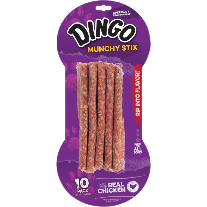 Dingo Munchy Stix Rawhide Chew Sticks 3.1 Oz.