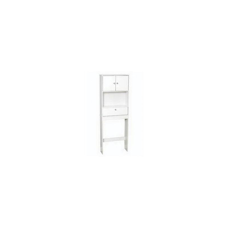 Zenna Home 9401W Bathroom Spacesaver, 3-Shelf, Wood White
