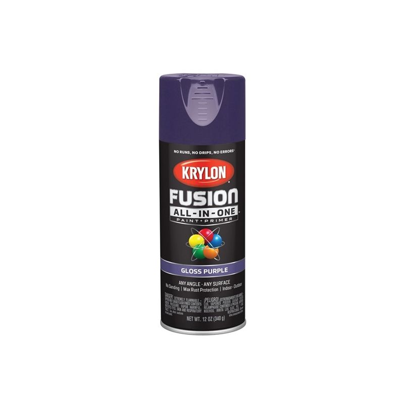 Krylon K02719007 Spray Paint, Gloss, Purple, 12 oz, Can Purple