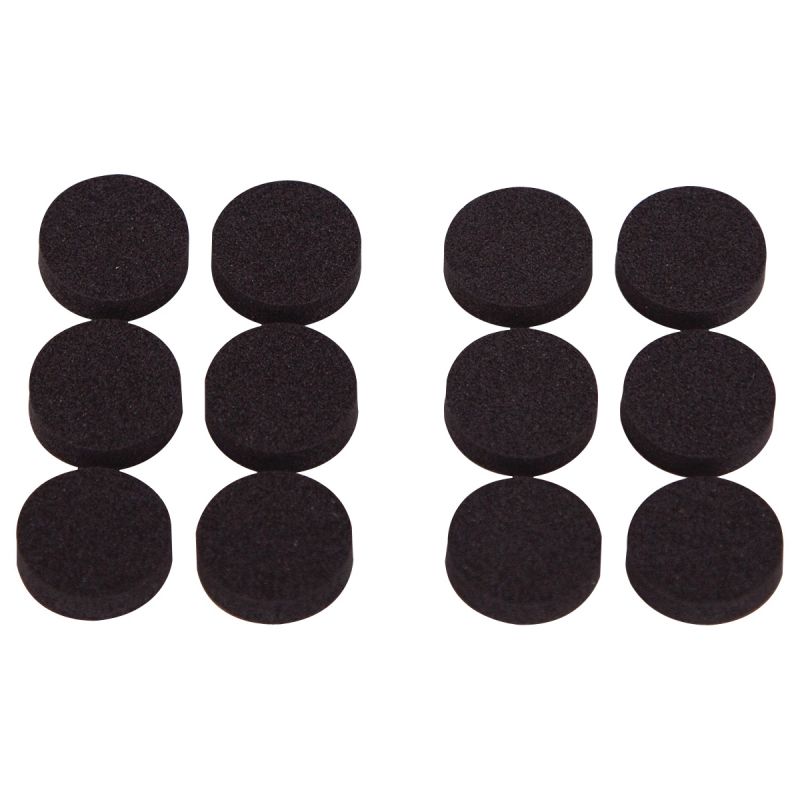 ProSource FE-50720-PS Furniture Pad, SBR, Black, 3/4 in Dia, 7/32 in Thick, Round Black