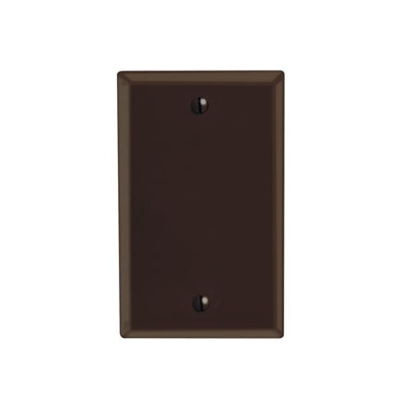 Leviton 001-85014-000 Wallplate, 4-1/2 in L, 2-3/4 in W, 0.22 in Thick, 1 -Gang, Thermoset Plastic, Brown, Smooth Brown