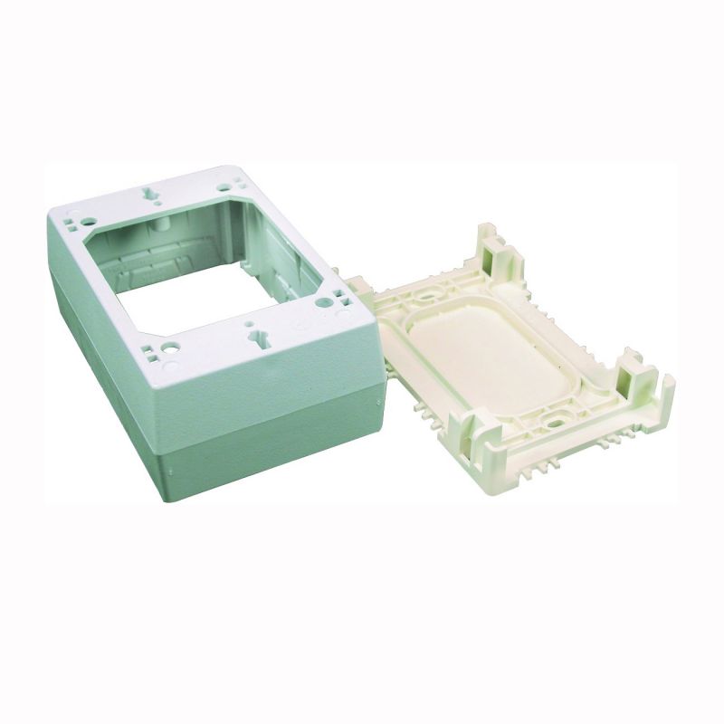 Wiremold CordMate II C53 Datacom Box, 1 -Gang, Plastic, White, Wall Mounting White