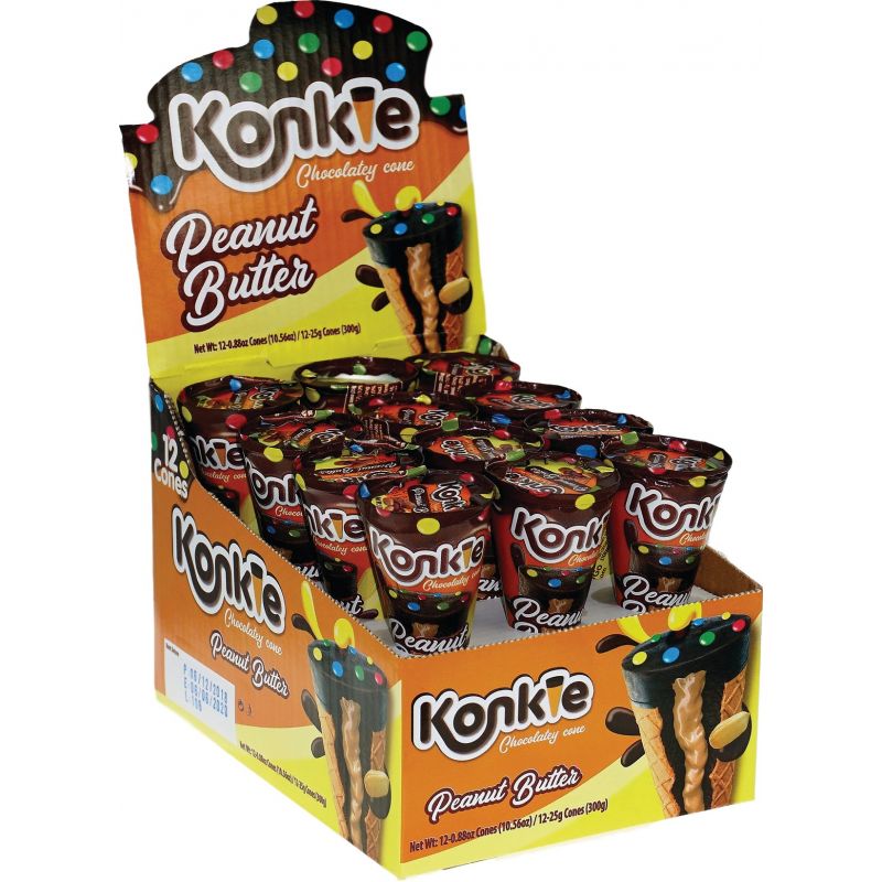 Konkie Chocolate Peanut Butter Cone (Pack of 12)