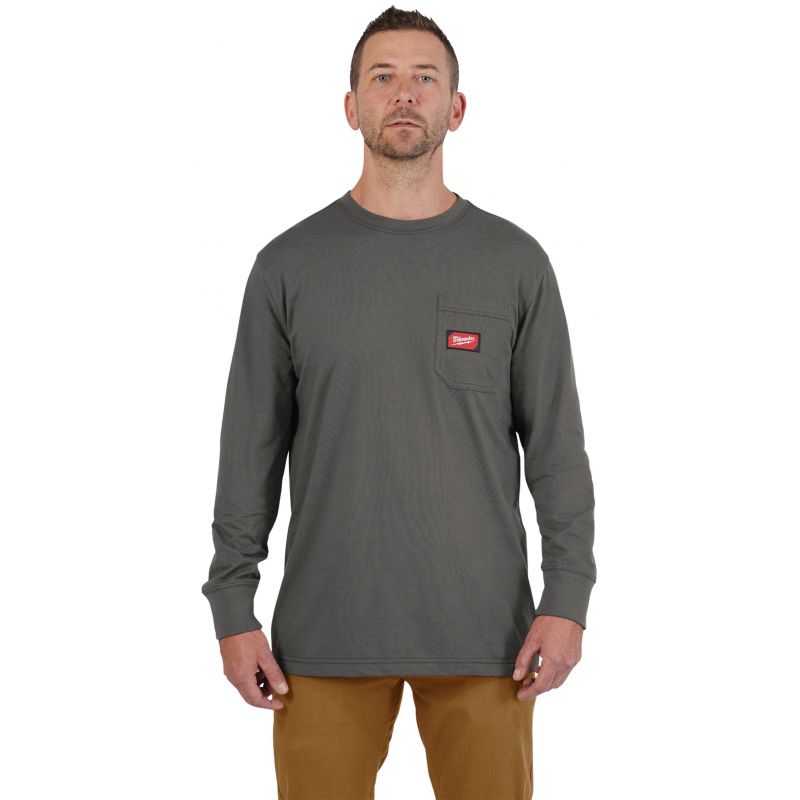 Milwaukee Heavy-Duty Pocket Shirt XL, Gray