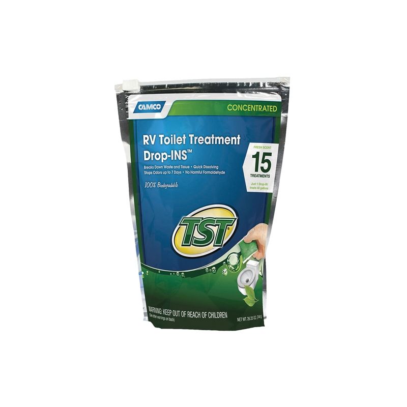Camco USA 40264/40269 RV Toilet Treatment, Granular, Fresh Fragrance Light Green