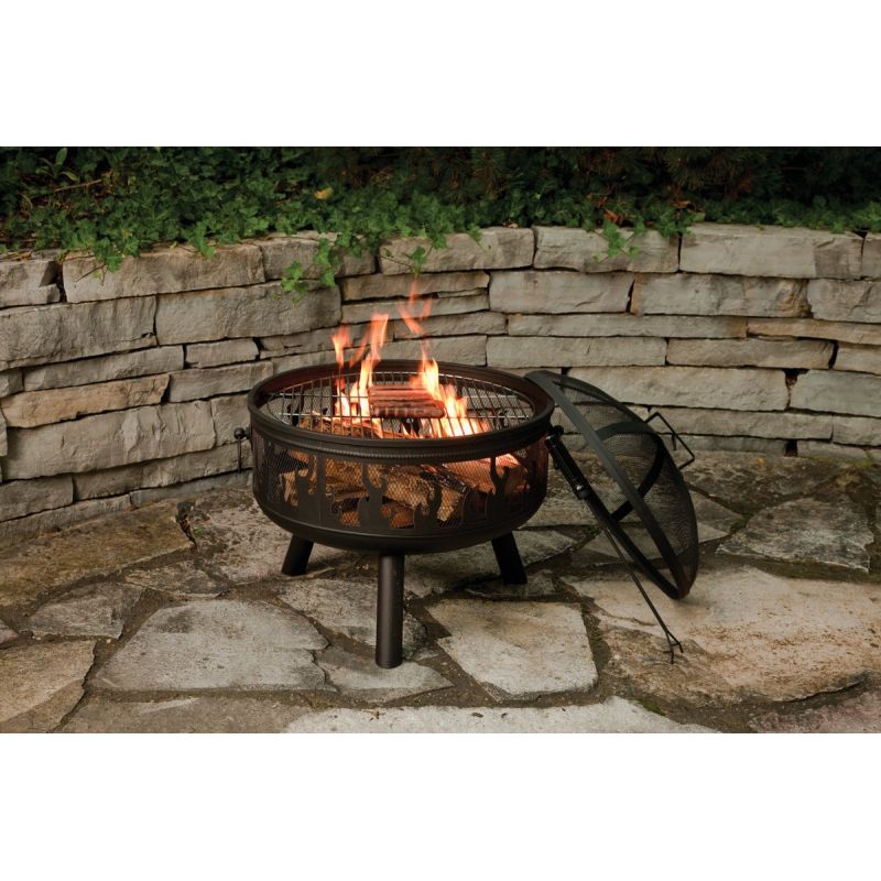 Outdoor Expressions 24 In. Flame Fire Pit Antique Bronze
