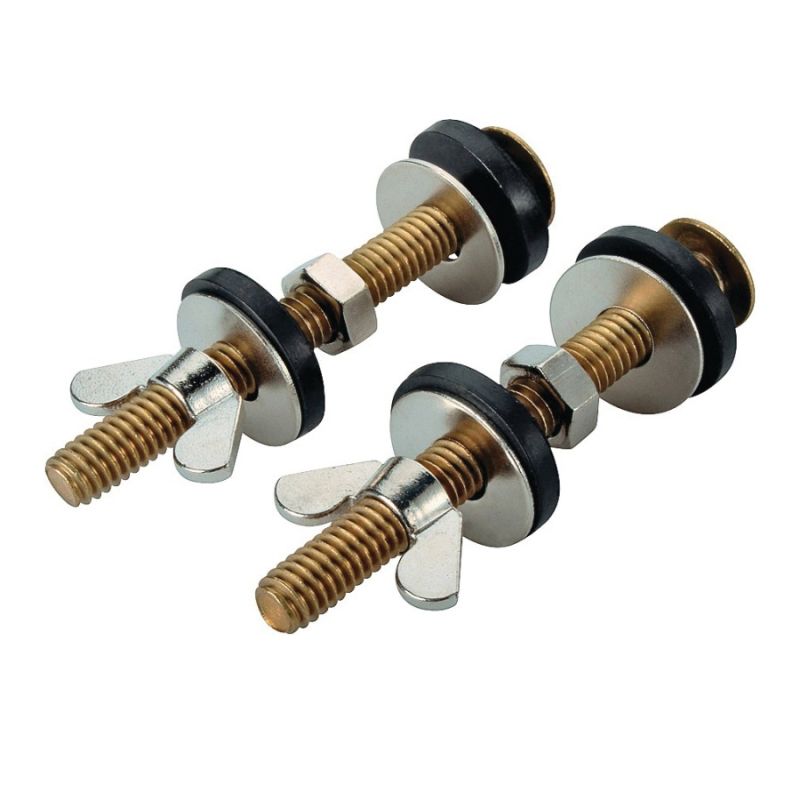 Exclusively Orgill Tank-to-Bowl Connector Kit, Brass, For: Connecting Toilet Tank to Toilet Bowl