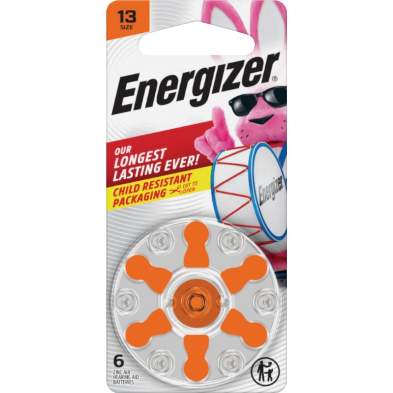 Energizer EZ Turn &amp; Lock Hearing Aid Battery Orange