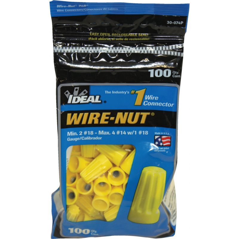 Ideal Wire-Nut Wire Connector Medium, Yellow