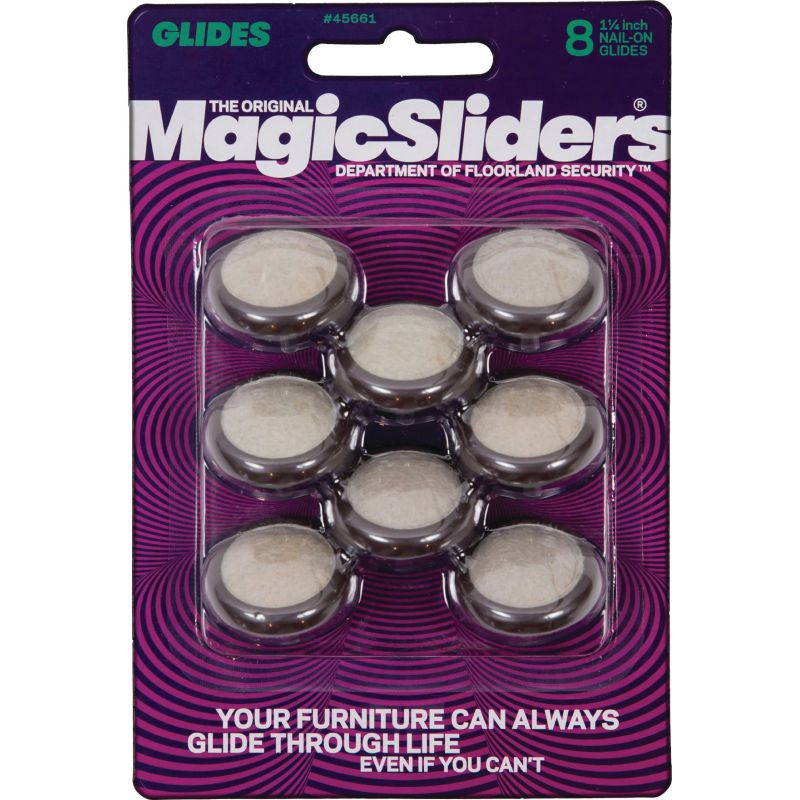 Magic Sliders Nail-On Furniture Glide 1-1/4 In., Silver