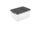 Sterilite 14763V06 Stacker Box, 76 qt, Plastic, Gray Gray
