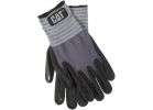 CAT Dotted &amp; Dipped Coated Glove L, Black &amp; Gray