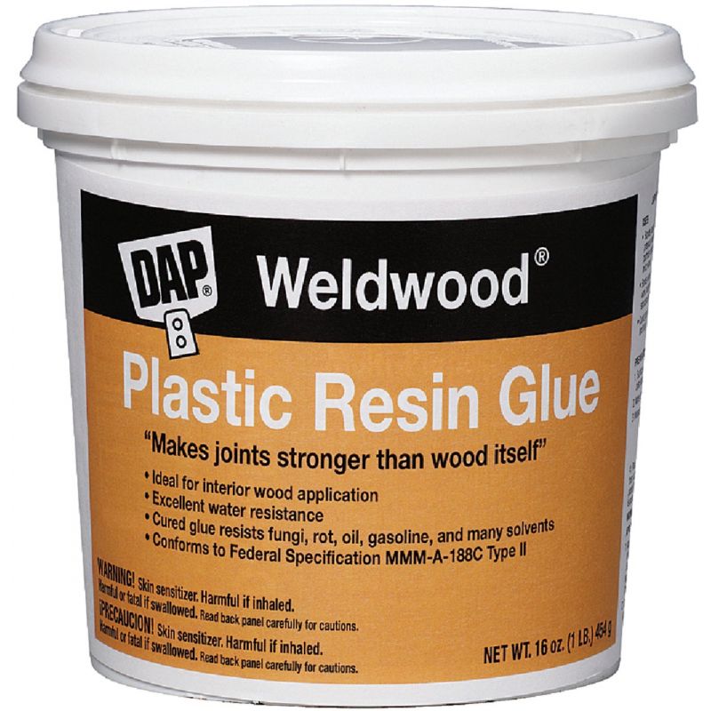 DAP Weldwood Plastic Resin Glue Tan, 1 Lb.