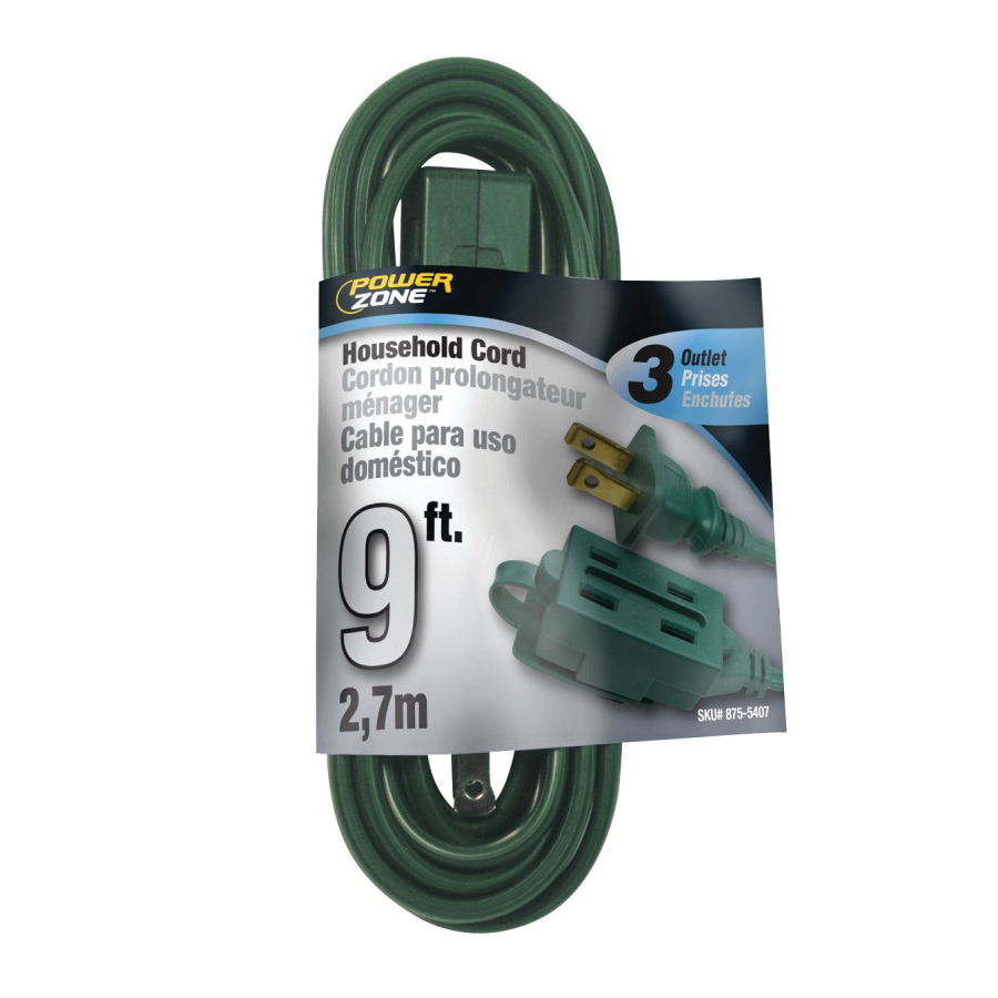 PowerZone ORCR220625 Cord Reel, 25 ft L Cord, 16 AWG Wire