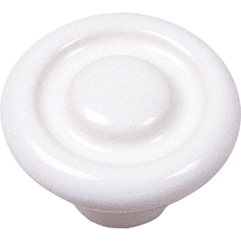 Laurey White Circle Impression Ceramic Knob