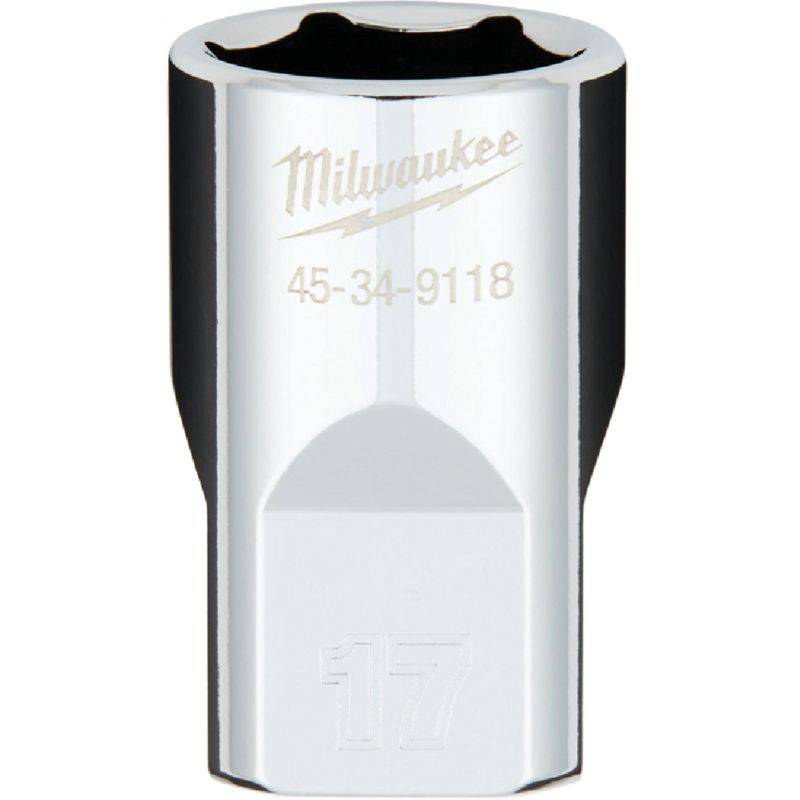 Milwaukee 1/2 In. Drive Socket w/FOUR FLAT Sides 17 Mm