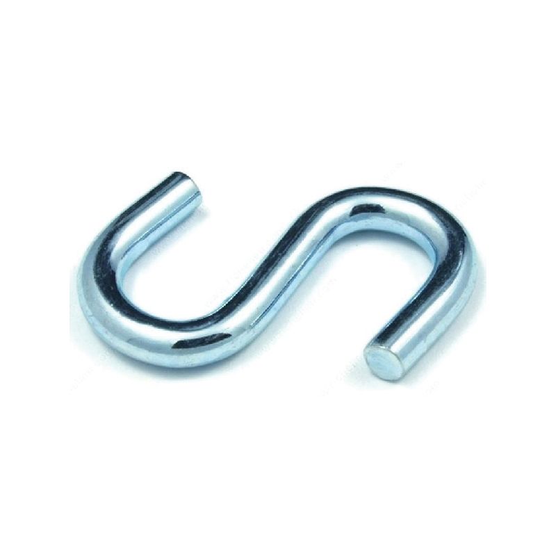 Reliable SHZ1MR S-Hook, 1/8 in Dia Wire, Zinc (Pack of 5)