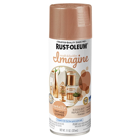 Rust-Oleum 353723 Imagine Craft Spray Paint, Metallic, Brass, 11 Ounce, Can