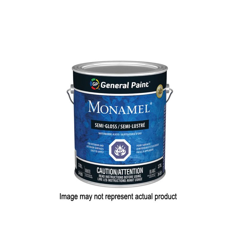 General Paint Monamel 34-254-16 Exterior Paint, Semi-Gloss, Clear Base, 1 gal Clear Base