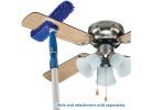 Unger 989660 Ceiling Fan Duster, 9 in Head, Microfiber Head, 6 in L Handle, Blue Blue