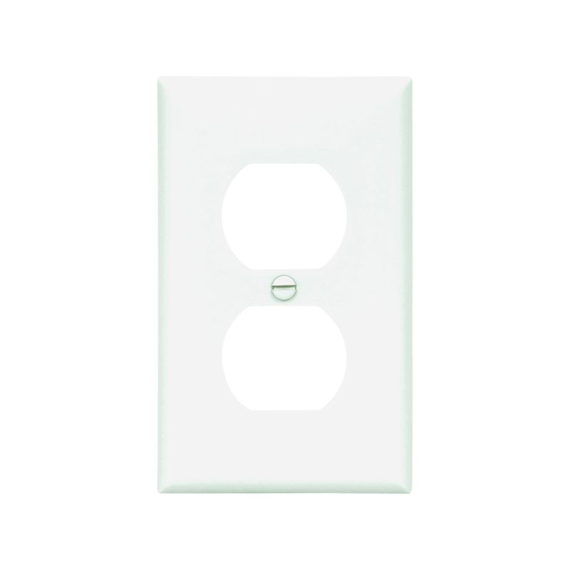 Eaton Wiring Devices 5132W Wallplate, 4-1/2 in L, 2-3/4 in W, 1 -Gang, Nylon, White, High-Gloss, Flush Mounting White