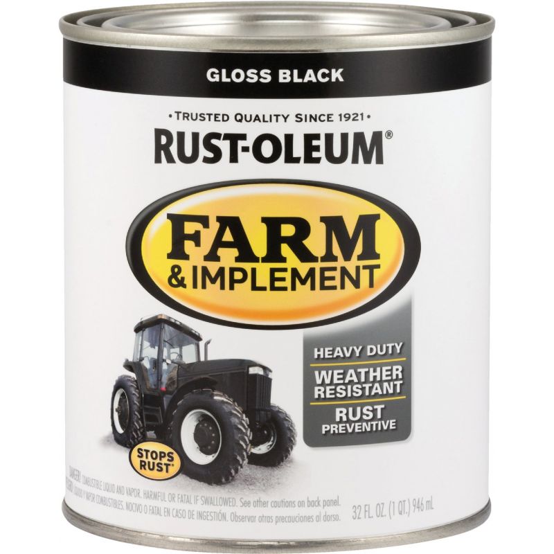 Rust-Oleum Farm &amp; Implement Enamel 1 Qt., Gloss Black