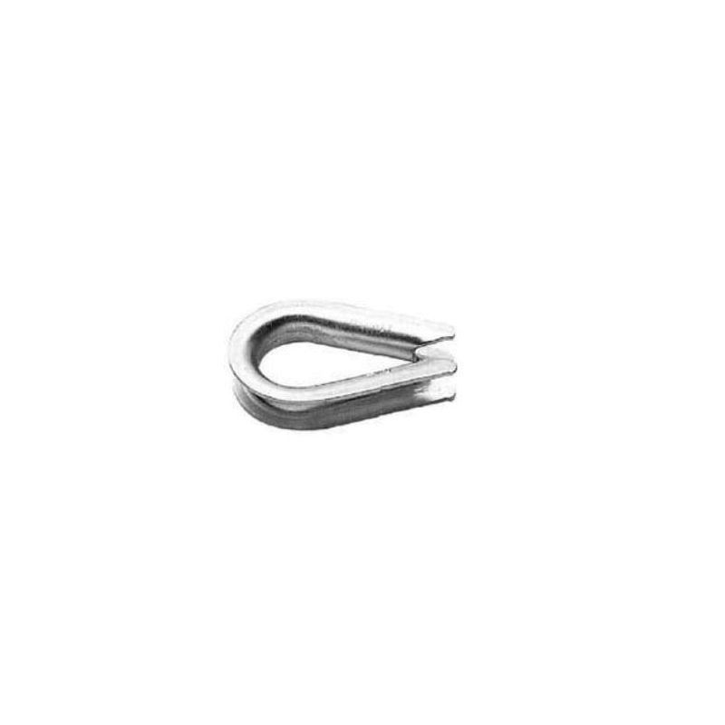 BARON 264EG-3/16 Wire Rope Thimble, 3/16 in Dia Cable, Steel, Electro-Galvanized