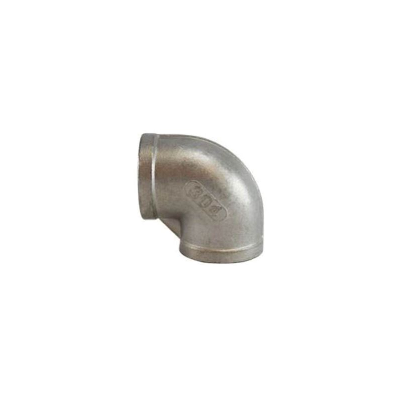 Anderson Metals 62103B Pipe Elbow, 1/2 in, Threaded, 90 deg Angle, 304 Stainless Steel, 150 psi Pressure (Pack of 5)