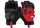 Milwaukee Impact Demolition Work Gloves XL, Red &amp; Black