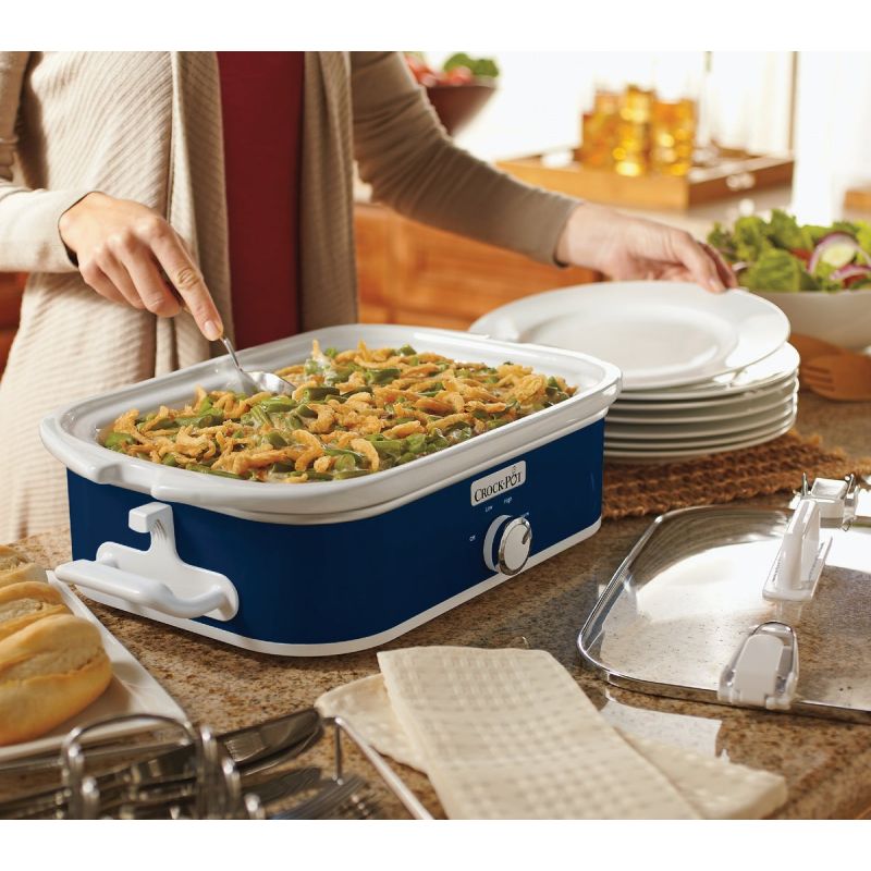 Buy Crock-Pot Casserole Crock 3.5 Qt. Slow Cooker 3.5 Qt., Navy Blue/White