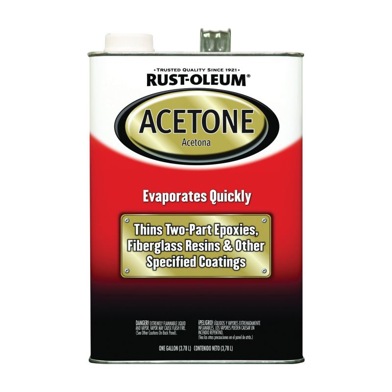 Rust-Oleum 248668 Acetone Thinner, Liquid, Solvent, Clear, 1 gal, Can Clear