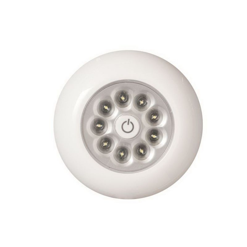 Fulcrum 30015-308 Tap Light, AAA Battery, Alkaline Battery, 9-Lamp, LED Lamp, 40.5 Lumens, 5500 K Color Temp, White White
