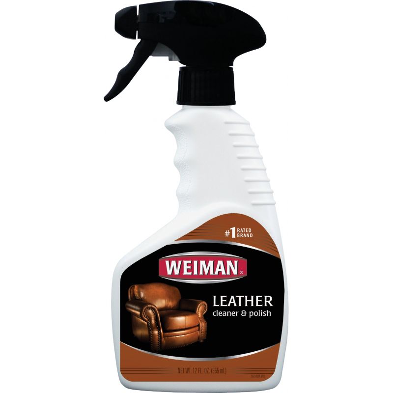 Weiman Leather Care Cleaner &amp; Polish 12 Oz., Trigger Spray