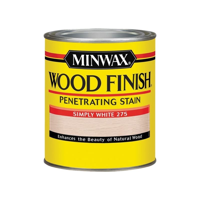 Minwax 700524444 Wood Stain, White, Liquid, 1 qt, Can White