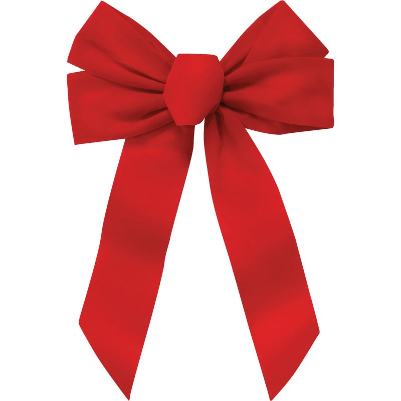 Holiday Trims 5-Loop Red Velvet Christmas Bow Red (Pack of 12)