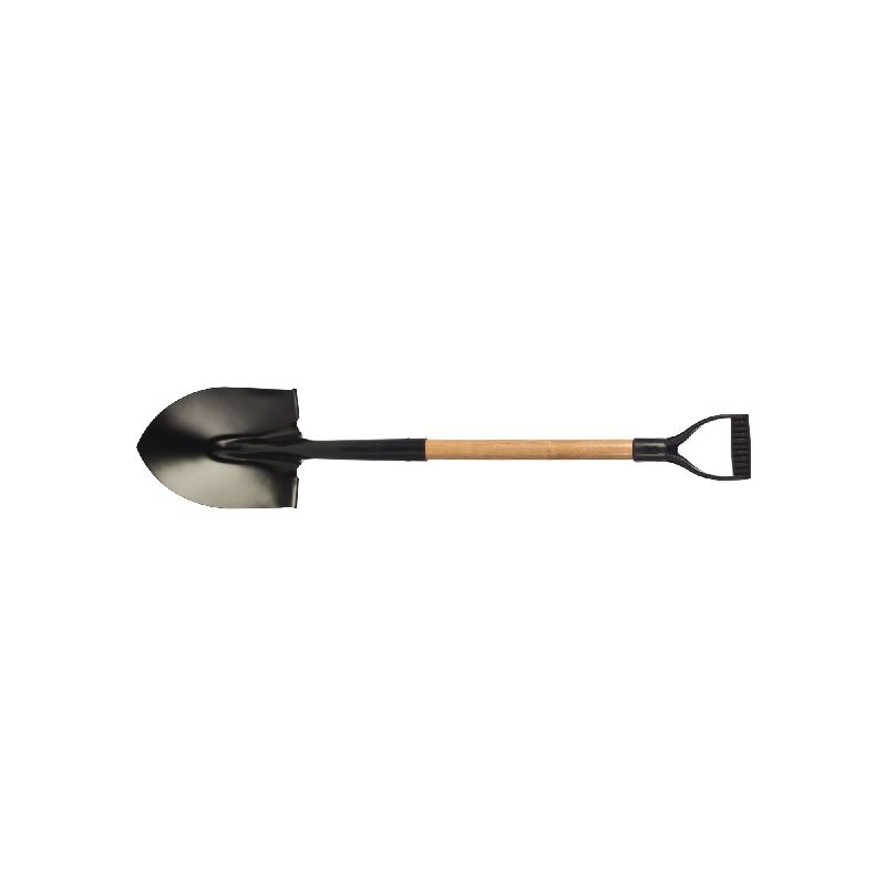Garant LHR2D Shovel, 8 in W Blade, Steel Blade, Hardwood Handle, D-Grip Handle, 25-5/8 in L Handle 10-3/4 In