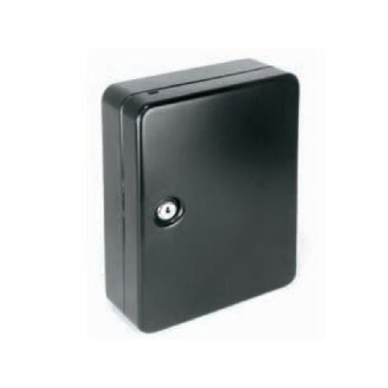 Hy-Ko KO304 Lockable Key Cabinet, 48 Key, Metal, Black Black
